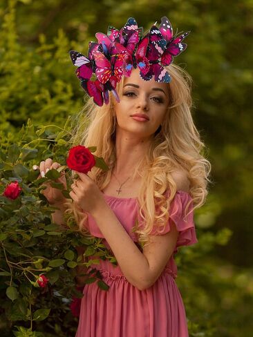 Zeyune Butterfly Fascinator Hat Monarch Butterfly Headband Women Tea Party Headband Festival Wedding Headpiece in Kuwait