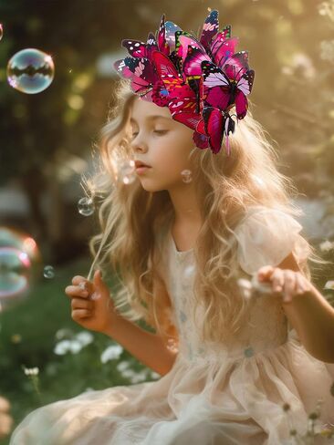 Zeyune Butterfly Fascinator Hat Monarch Butterfly Headband Women Tea Party Headband Festival Wedding Headpiece in Kuwait