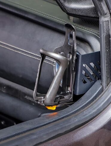 Savadicar Door Cup Holder Compatible with Jeep Wrangler (JL) & Gladiator (JT) 2018-2025, Fit Standard Bottles 2.2 to 3.1 Inch, Extension Accessories for Jeep, Left Side, Black in Saudi Arabia
