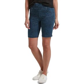 UTOPIA By HUE Women's High Waisted Sculpting Bermuda Shorts with Comfort Waistband and Tummy Control