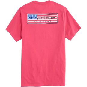 vineyard vines Men's Classic USA Logo Box Short-Sleeve Pocket Tee