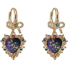 Vintage Sweet Bow Earrings - Geometric Heart-Shaped Dangle Earrings for Women - Stylish Women's Jewelry - M2964