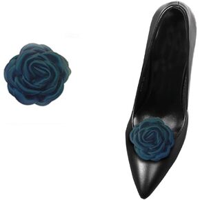 Detachable Rose Flower Shoe Buckle Ladies Camellia Shoe Flower Satin Fabric Fashion Shoe Buckle Accessory Decorative Buckle