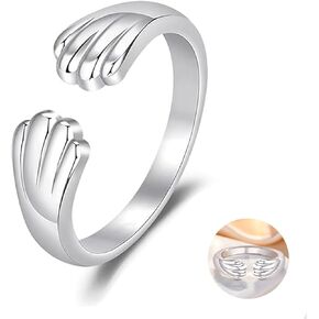 Cat Paw Ring for Women,Adjustable Cat Paw Print Ring,Cute Cat Claw Hug Ring Cat Ring Paw Print Embrace Imprint Ring,Pet Memorial Rings Statement Ring,Thanksgiving Birthday Jewelry Gift for Women