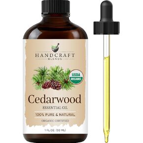 Handcraft Blends Organic Cedarwood Essential Oil – 1 Fl Oz – 100% Pure and Natural – Premium Grade Essential Oil for Diffuser and Aromatherapy