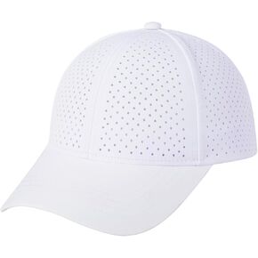 Men Summer Adjustable Performance Hat Breathable Snapback Laser Perforated Mesh Baseball Cap