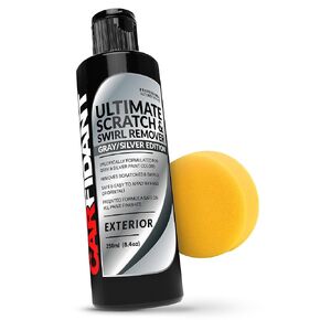 Carfidant Gray and Silver Scratch and Swirl Remover Kit, Car Scratch Remover for Deep Scratches with Buffer Pad, Rubbing Compound for Cars - 8.4 fl. Oz.