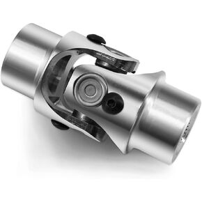 3/4" 36 Spline X 3/4" Round Single Steering Shaft Universal U Joint Coupling Chrome