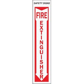 Hy-Ko #FE-2R 4x10 Fire Extinguisher Sign Right Arrow