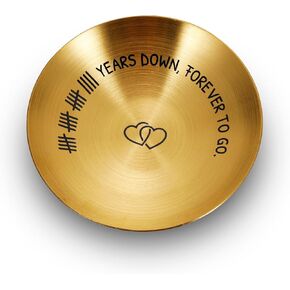 19 Year Bronze Anniversary Wedding Gifts for Women Men 19th Anniversary Couples Gifts for Him Her Gifts for 19th Anniversary Decoration Wife Husband 19th Ring Dish Jewelry Tray Christmas Valentines