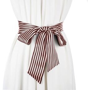 WENLOOY Women Skinny Scarf Belt, Ribbon Long Satin Belt Sash Necktie Neck Choker for Women