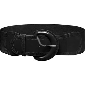 Bbonlinedress Womens Elastic Wide Belt Vintage Fashion Stretchy Waist Cinch Belt for Dresses