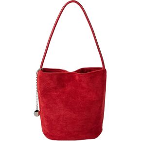 Small Suede Tote Shoulder Bags For Women Slouchy Satchel Womens Bucket Purses Retro Handbag Work Travel Fall