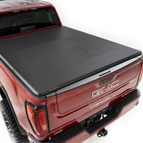 Rough Country Soft Tri-Fold Truck Bed Tonneau Cover for Chevy Silverado and GMC Sierra 2500HD/3500HD (2020-2025) - Fits 6'9 (82.2") Bed, Weather-Resistant Truck Bed Cover