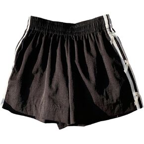 Verdusa Women's Bow Striped Mini Shorts Coquette Elastic Waist Wide Leg Summer Shorts