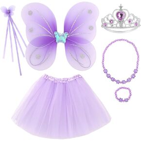 kilofly Princess Party Favor Butterfly Fairy Costume Dress Up Role Play Value Pack