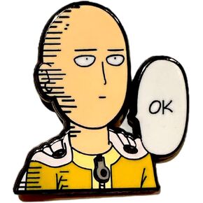 One punch man pin Saitama pins one punch man brooch saitama enamel pin one punch enamel pins one punch man keychain