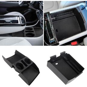2PCS Center Console منظمو التوافق مع 2025 صندوق تخزين Hyundai Tucson مسند الذراعين وملحقات كأس الصينية المركزية السفلى
