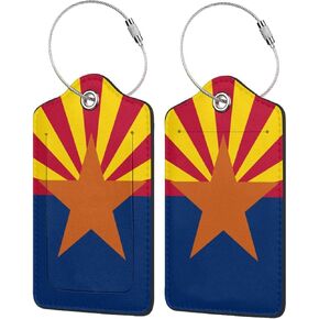 Australia Flag Luggage Tags for Suitcases, Patriotic Luggage Tag for Women Men, 2 Pcs Flag Leather Suitcase Tags