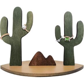 Cactus Ring Holder Wooden Ring Holder Cute Jewelry Display for Jewelry Christmas Birthday Gifts for Her