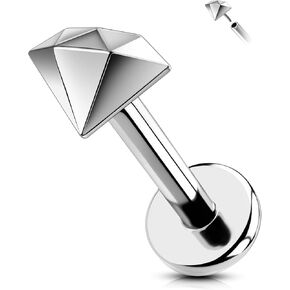 Minimalist G23 Solid Titanium Cartilage Earrings 16G Push in Helix Tragus Earrings for Women Flat Back Medusa Tragus Piercing Jewelry
