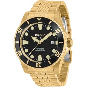 Invicta Pro Diver Men 44mm Stainless Steel Gold Black dial NH35A Automatic