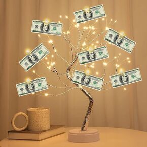 Money Tree LED Gift Card Holder Battery Powered, 108 LED Birthday String Lights Perfect for Parties, Birthdays, Weddings, and Home Decor