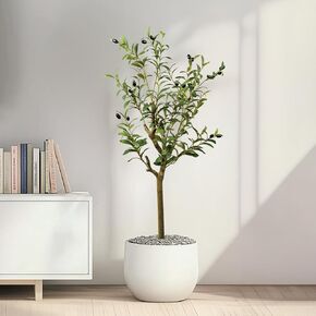 شجرة الزيتون الاصطناعية 3 أقدام ، شجرة زيتون فواكية داخلية مزيفة نباتات زيتون حريرية محفوظة
