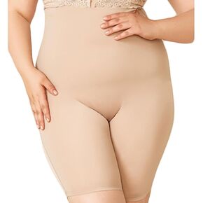 Women's High Waisted Shapewear Tummy Control Shorts - Seamless Body Shaper with Size Up Comfort