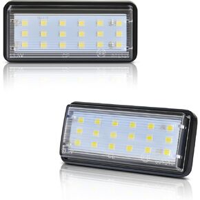 LED لوحة ترخيص LED LIDE ARMELL ANDERMELL ANDERSBLY متوافقة مع لكزس 1998-2007 LX470 ، 2008-2012 LX570 ، 2002-2009 GX470 AMD Toyota 2008-2014 J200 Land Cruiser ، 2004-2009 Mark X ، Pack of 2 2