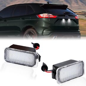 LED License Plate Light For Ford C-Max Edge Transit Connect Ecosport Ranger, Jaguar XF XJ Tag Lamp Assembly, 6000K White 2PCS