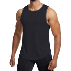 Mens Mesh Workout Tank Tops Muscle Sleeveless Fitness Tee Shirts Summer Dry Fit Gym Training T-Shirt Athletic Cloth