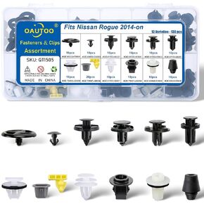OAUTOO 130pcs fits Nissan Rogue 2014-On Body Interior and Exterior Retainer Fastener Clip Assortment Bumper Cover Fender Liner Flare Interior Trim Panel Clips