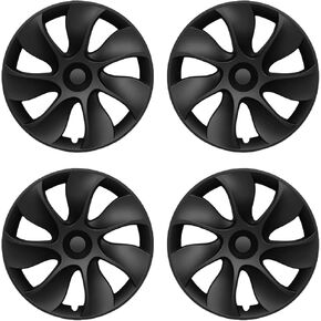 Tesla Model 3 Y Wheel Hub Caps Center Cover Silver Matte (4PCS) for XINFOOB Modification Hubcaps Tesla Accessories
