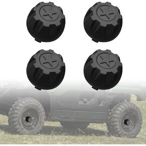 Tire Wheel Hub Caps for Kawasaki Mule PRO MX EPS LE SE 2019-2025 Accessories, 4PCS Black Durable PP Plastic Center Hub Caps Covers (Replace #11065-Y042)