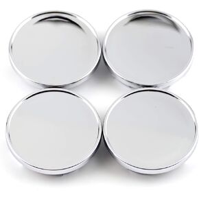 RTRHINOTUNING 4 PCS 66mm Wheel Center Caps Compatible with Tiguan Jetta Beetle 3B7601171, OD: 2.59"(66 mm) ID: 2.17"(55.5 mm) Chrome Silver Hub Caps