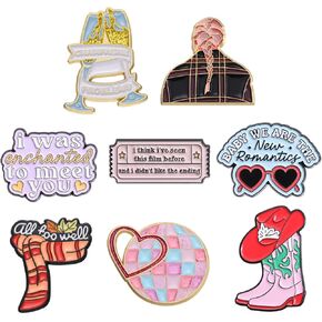 beyonday Creative Singer Enamel Pins with Velvet Bag, Lyrics Album Inspired Pins for Fans Concert Friendship Brooch Music Lapel Pins on Backpacks Clothes Jeans Hats Gifts for Enthusiasts Women Adults