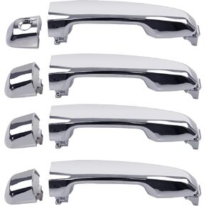 Gledewen Exterior Door Handle 4 PCS Front Rear Left Right, Compatible with 2009-2021 Toyota 4Runner Lexus GX460, Replaces# 69210-60100 69217-35050 69210-35180-B