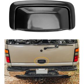 Tailgate Handle ( Smooth Black ), Compatible with 2000-2006 Chevrolet Tahoe / Suburban & GMC Yukon | Replace# GM1915123, 15750911, 19299935 | Exterior Rear Liftgate Latch Handle, without Key Hole