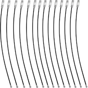 14 Pack Stainless Steel Loops 1.6mm Wire Rings 5.9 Inch Key Chain Aircraft Cable Cable Key Ring for Luggage Tags Key Tags Keyrings Kitchen Utensils Duster - Black