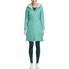 Lands' End Women's Ultralight Packable Long Down Coat