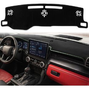Dash Cover Mat Fit for Toyota Tacoma 2024 2025 Dashboard Cover All-Black Dash Mat with Anti-Slip Silicone Granules Pad Accessories