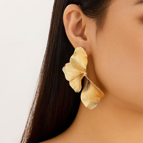 Chunky Gold Earrings for Women Gold Statement Earring Chunky Stud Earrings Irregular GoldDangle Earring Trendy Prom Jewellery Gift in Kuwait