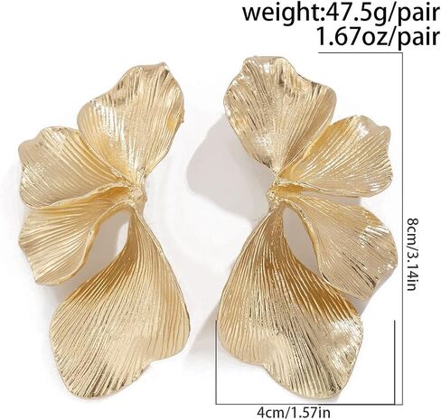 Chunky Gold Earrings for Women Gold Statement Earring Chunky Stud Earrings Irregular GoldDangle Earring Trendy Prom Jewellery Gift in Kuwait