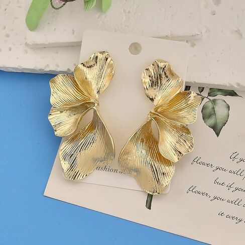 Chunky Gold Earrings for Women Gold Statement Earring Chunky Stud Earrings Irregular GoldDangle Earring Trendy Prom Jewellery Gift in Kuwait