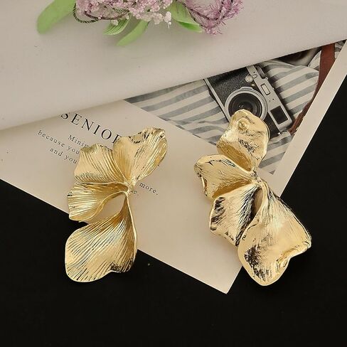 Chunky Gold Earrings for Women Gold Statement Earring Chunky Stud Earrings Irregular GoldDangle Earring Trendy Prom Jewellery Gift in Kuwait