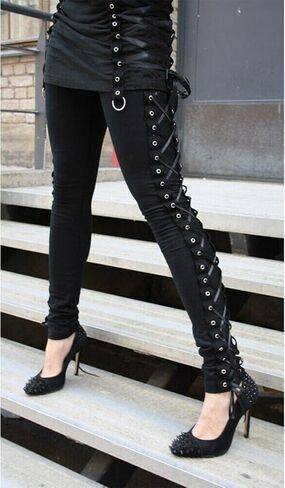 xxxiticat الدانتيل النسائي حتى Legging High Rise Side Eyelet Lundage Pants Yoga in Kuwait