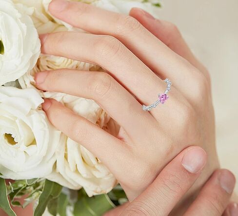 رنين الوعد للنساء 925 Sterling Silver Heart Rings Starings الذكرى السنوية الخاتم الحلقة الحجم 6-9 in Kuwait