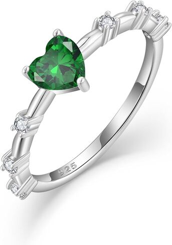 رنين الوعد للنساء 925 Sterling Silver Heart Rings Starings الذكرى السنوية الخاتم الحلقة الحجم 6-9 in Kuwait