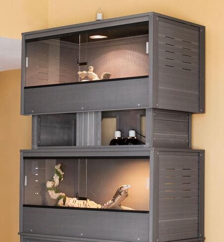 New Age Pet® Medium Maple Mojave Stacker for Reptile Habitats | 10 Year Limited Manufacturer's Warranty | Stackable Design, Accommodates Lighting Set-Up in Saudi Arabia